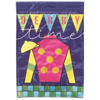 2pk -Flag Derby Time Silk Polyester 13x18 - (Pack of 2)