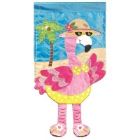 2pk -Crazy Leg Flamingo Polyester - (Pack of 2)