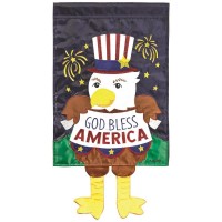 2pk -Crazy Leg God Bless America Eagle - (Pack of 2)