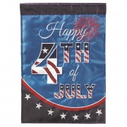 2pk -Flag Happy 4th Of July Polyester 13x18 - (Pack of 2)