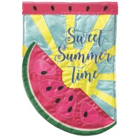 2pk -Flag Watermelon Sweet Summertime 13x18 - (Pack of 2)