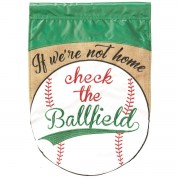 2pk -Flag If Not Home Baseball 13x18 - (Pack of 2)