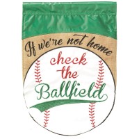 2pk -Flag If Not Home Baseball 13x18 - (Pack of 2)
