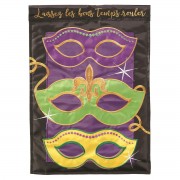 2pk -Flag Mardi Gras Mask 13x18 - (Pack of 2) 2pk -Flag Mardi Gras Mask 13x18 - (Pack of 2)