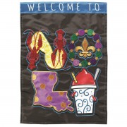 2pk -Flag Welcome To NOLA 13x18 - (Pack of 2)