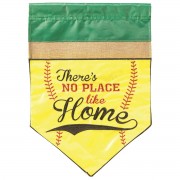 2pk -Flag No Place Like Home Softball 13x18 - (Pack of 2)