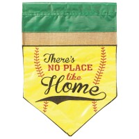 2pk -Flag No Place Like Home Softball 13x18 - (Pack of 2)