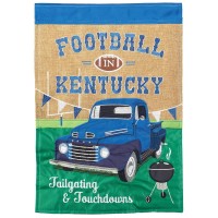 2pk -Flag Football In KY Blue Burlap 13x18 - (Pack of 2)