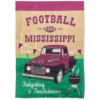 2pk -Flag Football In MS Maroon 13x18 - (Pack of 2)
