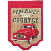 2pk -Flag Truck Christmas In Country 13x18 - (Pack of 2)