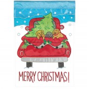 2pk -Flag Merry Christmas Truck 13x18 - (Pack of 2) 2pk -Flag Merry Christmas Truck 13x18 - (Pack of 2)