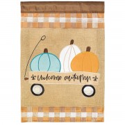 2pk -Flag Welcome Wagon Fleur-De-Lis 13x18 - (Pack of 2)