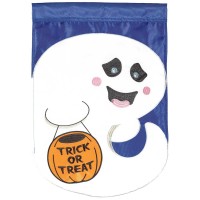 2pk -Flag Ghost Trick Or Treat 13x18 - (Pack of 2)