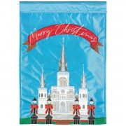2pk -Flag Christmas St Louis Cathedral 13x18 - (Pack of 2)