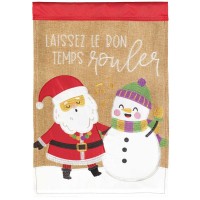 2pk -Flag Mardi Gras Santa Polyester 13x18 - (Pack of 2)