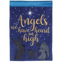 2pk -Flag Angels We Have Heard Burlap 13x18 - (Pack of 2)