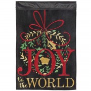 2pk -Flag Joy To The World Burlap 13x18 - (Pack of 2) 2pk -Flag Joy To The World Burlap 13x18 - (Pack of 2)