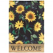 2pk -Flag Sunflower Welcome Polyester 13x18 - (Pack of 2)