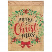 2pk -Flag Merry Christmas Wreath 13x18 - (Pack of 2) 2pk -Flag Merry Christmas Wreath 13x18 - (Pack of 2)