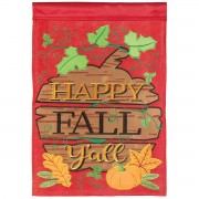 2pk -Flag Pumpkin Happy Fall Yall 13x18 - (Pack of 2)