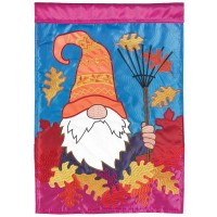 2pk -Flag Fall Gnome With Leaves 13x18 - (Pack of 2)