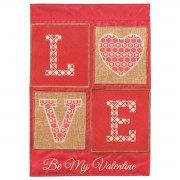 2pk -Flag Love Burlap Polyester 13x18 - (Pack of 2)