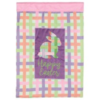2pk -Flag Happy Easter Polyester 13x18 - (Pack of 2)
