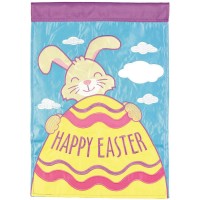2pk -Flag Easter Bunny Polyester 13x18 - (Pack of 2)
