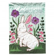 2pk -Flag Rabbit Happy Easter Polyester 13x18 - (Pack of 2)