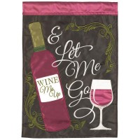 2pk -Flag Wine Me Up Polyester 13x18 - (Pack of 2)