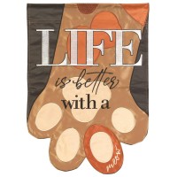 2pk -Flag Life Is Better With A Cat 13x18 - (Pack of 2)