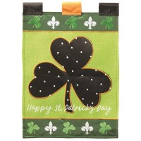 2pk -Flag St Patricks Shamrock 13x18 - (Pack of 2)