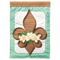 2pk -Flag Fleur-De-Lis Magnolia 13x18 - (Pack of 2)
