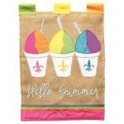 2pk -Flag Summer Snoballs Fleur-De-Lis 13x18 - (Pack of 2)