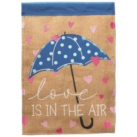 2pk -Flag Love Is In The Air Burlap 13x18 - (Pack of 2)