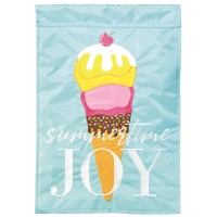 2pk -Flag Ice Cream Summertime Joy 13x18 - (Pack of 2)