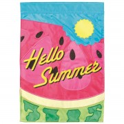 2pk -Flag Watermelon Hello Summer 13x18 - (Pack of 2)