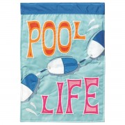 2pk -Flag Pool Life Polyester 13x18 - (Pack of 2) 2pk -Flag Pool Life Polyester 13x18 - (Pack of 2)