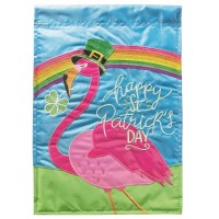 2pk -Flag Flamingo St Patricks Day 13x18 - (Pack of 2)