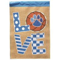 2pk -Flag Basketball Love KY Blue White 13x18 - (Pack of 2)