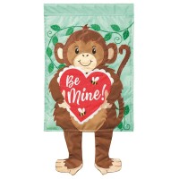 2pk -Crazy Leg Be Mine! Monkey Polyester - (Pack of 2)