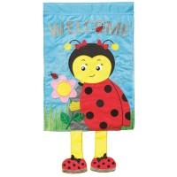 2pk -Crazy Leg Welcome Ladybug Polyester - (Pack of 2)