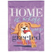 2pk -Flag Home Is Where Youre Greeted 13x18 - (Pack of 2) 2pk -Flag Home Is Where Youre Greeted 13x18 - (Pack of 2)