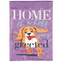 2pk -Flag Home Is Where Youre Greeted 13x18 - (Pack of 2)