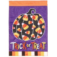 2pk -Flag Trick Or Treat Candy Corn 13x18 - (Pack of 2)