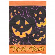 2pk -Flag Trick Or Treat Jackolanterns 13x18 - (Pack of 2)