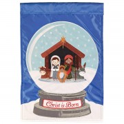 2pk -Flag Nativity Snowglobe 13x18 - (Pack of 2)