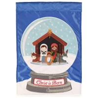 2pk -Flag Nativity Snowglobe 13x18 - (Pack of 2) 2pk -Flag Nativity Snowglobe 13x18 - (Pack of 2)