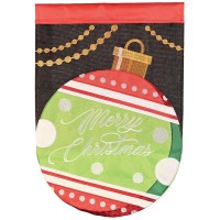 2pk -Flag Merry Christmas Ornament 13x18 - (Pack of 2)