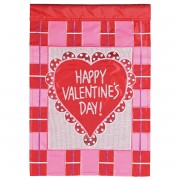 2pk -Flag Happy Valentines Polyester 13x18 - (Pack of 2) 2pk -Flag Happy Valentines Polyester 13x18 - (Pack of 2)